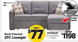 Surplus Furniture Soren Fog 2PC Lounger offer