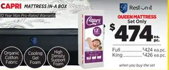 Surplus Furniture Capri Queen Mattress Set offer