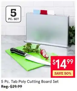 Kitchen Stuff Plus 5 Pc. Tab Poly Cutting Board Set offer