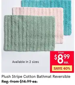 Kitchen Stuff Plus Plush Stripe Cotton Bathmat offer