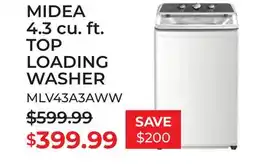 TA Appliances & Barbecues MIDEA 4.3 cu. ft. TOP LOADING WASHER offer