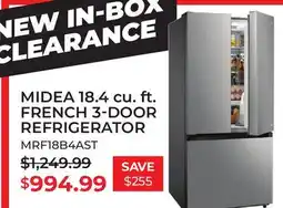 TA Appliances & Barbecues MIDEA 18.4 cu. ft. FRENCH 3-DOOR REFRIGERATOR offer