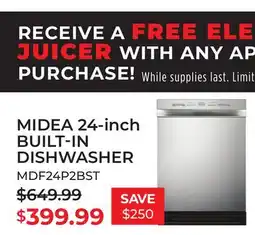 TA Appliances & Barbecues MIDEA 24-inch BUILT-IN DISHWASHER offer