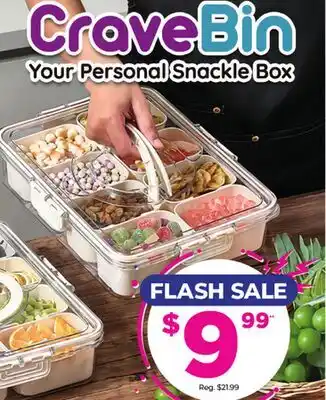 Showcase CraveBin Snackle Box Portable Snack Bin offer