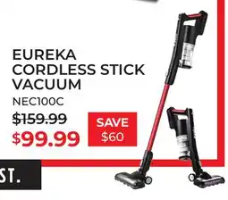 TA Appliances & Barbecues EUREKA CORDLESS STICK VACUUM offer