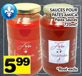 Supermarché PA SAUCES POUR PÂTES AMICA | PASTA SAUCES offer