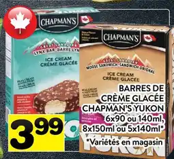 Supermarché PA BARRES DE CRÈME GLACÉE CHAPMAN'S YUKON offer