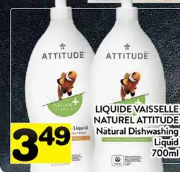 Supermarché PA LIQUIDE VAISSELLE NATUREL ATTITUDE | ATTITUDE Natural Dishwashing Liquid offer