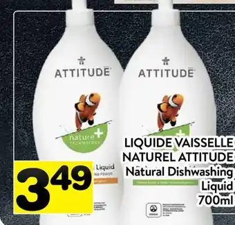 Supermarché PA LIQUIDE VAISSELLE NATUREL ATTITUDE | ATTITUDE Natural Dishwashing Liquid offer