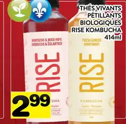 Supermarché PA THÉS VIVANTS PÉTILLANTS BIOLOGIQUES | RISE KOMBUCHA offer