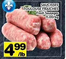 Supermarché PA TOULOUSE FRAÎCHES | FRESH SAUSAGES offer