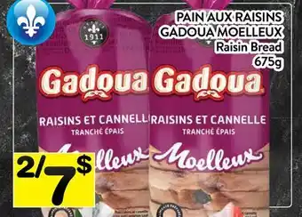 Supermarché PA PAIN AUX RAISINS GADOUA MOELLEUX | Raisin Bread offer