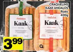 Supermarché PA CRAQUELINS KAAK ANDALOS | Rusks offer