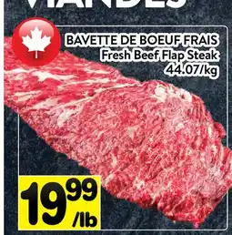 Supermarché PA BAVETTE DE BOEUF FRAIS | Fresh Beef Flap Steak offer