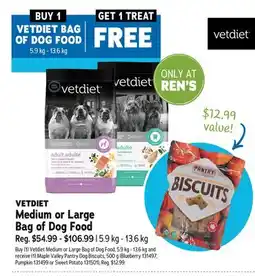 Ren’s Pets Depot VETDIET Medium or Large Bag of Dog Food offer