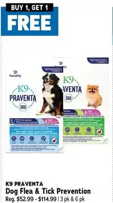 Ren’s Pets Depot K9 PRAVENTA Dog Flea & Tick Prevention offer