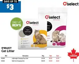 Ren’s Pets Depot O'SELECT Cat Litter offer