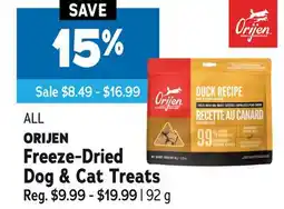 Ren’s Pets Depot ALL ORIJEN Freeze-Dried Dog & Cat Treats offer