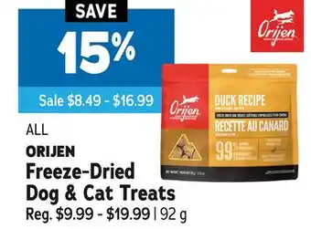 Ren’s Pets Depot ALL ORIJEN Freeze-Dried Dog & Cat Treats offer
