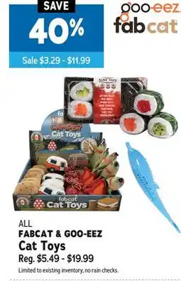Ren’s Pets Depot ALL FABCAT & GOO-EEZ Cat Toys offer