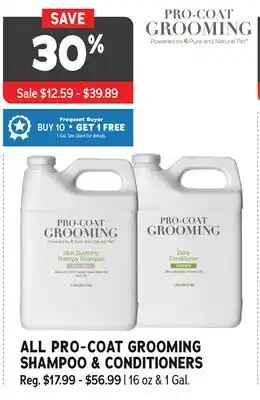 Ren’s Pets Depot ALL PRO-COAT GROOMING SHAMPOO & CONDITIONERS offer