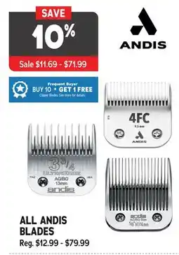 Ren’s Pets Depot ALL ANDIS BLADES offer