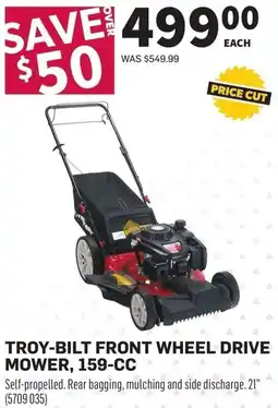 Co-op Troy bilt front wheel drive mower 159 cc offer