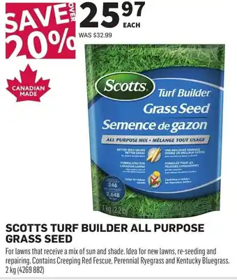 Co-op Scotts turf builder all purpose grass seed offer