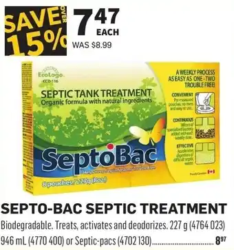 Co-op Septo-bac septic treatment offer