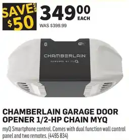Co-op Chamberlain garage door opener 1/2-hp chain myq offer