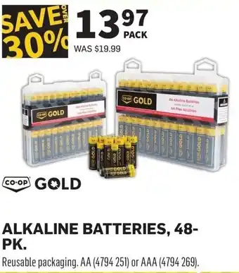 Co-op Alkaline batteries offer