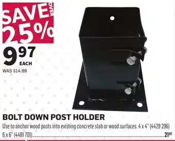 Co-op Bolt down post holder offer