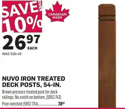 Co-op Nuvo iron treated deck posts offer