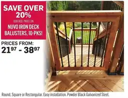 Co-op Nuvo iron deck balusters offer