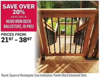 Co-op Nuvo iron deck balusters offer