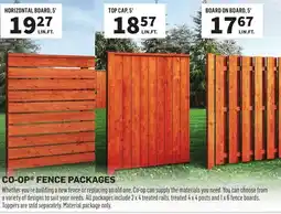 Co-op Co-op fence packages offer