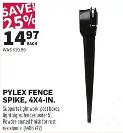 Co-op Pylex fence spike offer