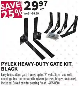 Co-op Pylex heavy duty gate kit, black offer