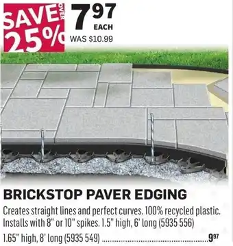 Co-op Brickstop paver edging offer