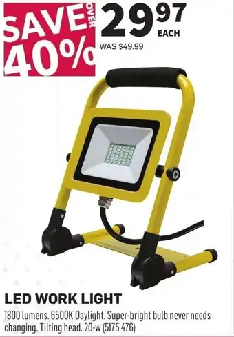 Co-op Led work light offer