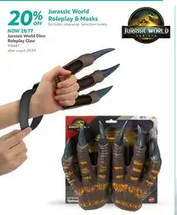 Toys R us Jurassic World Dino Roleplay Claw offer