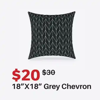 Dot Furniture 18 X 18 Grey Chevron offer