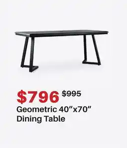Dot Furniture Geometric 40 x70 Dining Table offer