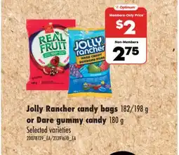 Real Canadian Superstore JOLLY RANCHER CANDY BAGS 182/198 G OR DARE GUMMY CANDY 180 G offer
