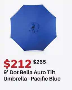Dot Furniture 9' Dot Bella Auto Tilt Umbrella-Pacific Blue offer