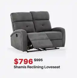 Dot Furniture Shamis Reclining Loveseat offer