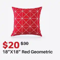 Dot Furniture 18 X18 Red Geometric offer