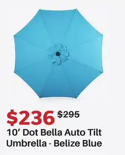 Dot Furniture 10' Dot Bella Auto Tilt Umbrella - Belize Blue offer