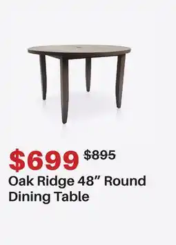 Dot Furniture Oak Ridge 48 Round Dining Table offer