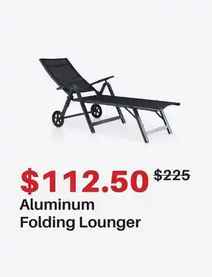 Dot Furniture Aluminum Folding Lounger offer
